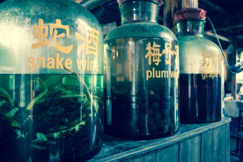 Snake wine from Guilin.