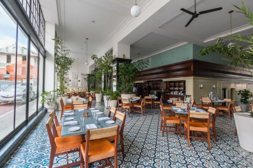 Dining Room/Bar/Lobby at American Trade Hotel